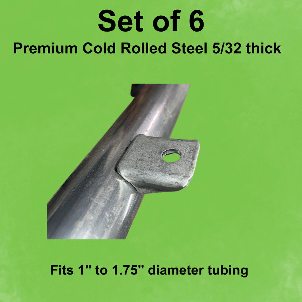 Roll Cage trick tabs-Heavy Duty Set of (6)-3/8 inch hole-rock crawler, RZR, 3/16