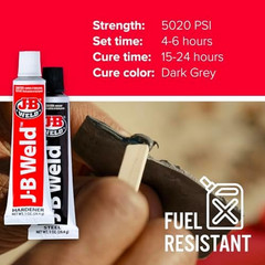 Strongest Metal Steel Aluminum Bond Adhesive Cold Weld Reinforced Epoxy Glue 2Oz
