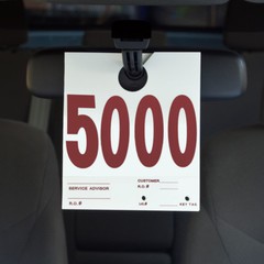 AUTO SERVICE NUMBERED HANG TAGS FOR AUTO SERVICE VEHICLE IDENTIFICATION
