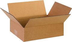 13 X 10 X 4 Corrugated Cardboard Boxes, Flat 13″L X 10″W X 4″H, Pack of 25 | Shi