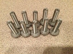 (10) M6 X 1.00 X 25 Stainless Steel DIN 6921 A2 Hex Flange Bolts M6x25mm Flange