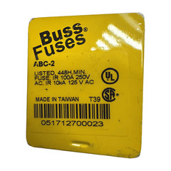 (Pack of 4) Bussmann ABC-2 Fuse, 2A, 448H, MIN. IR 100A 250VAC, IR 10kA 125VAC