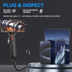 50%OFF! 360° 2-Way Articulating Borescope Endoscope Inspection Camera For Phones