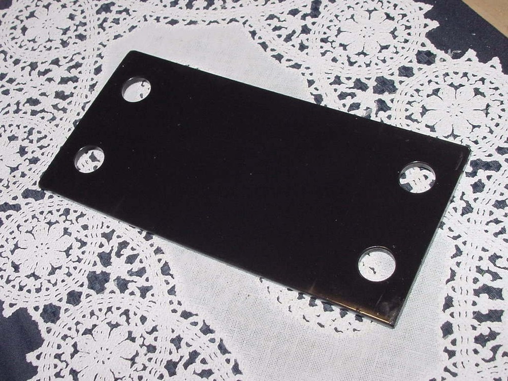 Steel Plate 4″ X 8.250″ X 0.190 ” Pre-Drilled 4 Holes, Primed and Painted Black