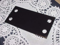 Steel Plate 4″ X 8.250″ X 0.190 ” Pre-Drilled 4 Holes, Primed and Painted Black