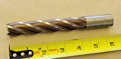 3/4″ X 3/4″ X 4″ HANITA 1125 HSS END MILL LEAD 4.173, 4FLUTE OAL CUT TO 6-1/8″