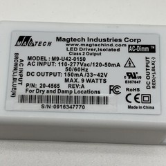 Magtech 20-4565 M9-U42-0150 AC-Dimm Isolated LED Driver 9W 150mA 33-42VDC