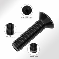 M4x12mm Torx Flat Head Security Machine Screws 20pcs HS/JXLS-09