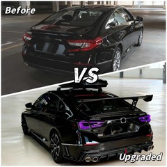 Multicolor LED Tail Light Fit for Honda Accord 10th Gen 2018-2022, 1 Pair Smo…
