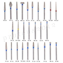 100 Types Dental FG Diamond Burs For High Speed Handpiece Friction Grip 50pcs