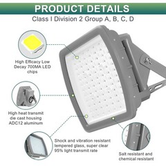 100W Explosion Proof LED Flood Light for Hazardous Gas Station Warehouse Airport