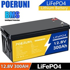 12V 300Ah LiFePO4 Lithium Battery BMS Deep Cycle RV Trolling Motor Marine Boat