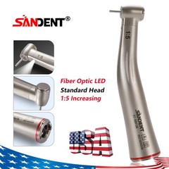 SANDENT 1:5 Increasing Fiber Optic LED Electric Contra Angle Handpiece UPS