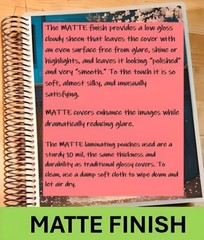 MATTE Finish Grinch My Day I’m Booked Cover Set 4 use w/ Erin Condren Planner~
