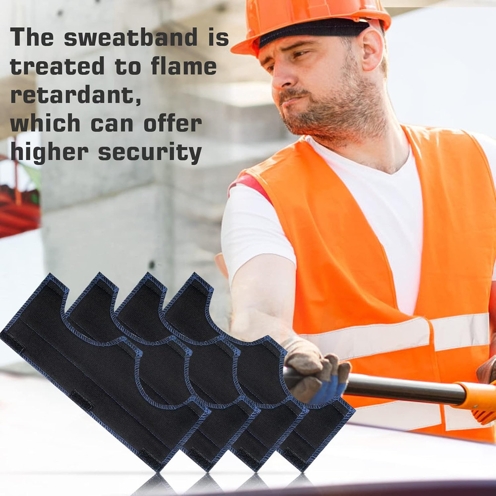 4 Pack Hard Hat Sweatbands – Washable Helmet Liner for Safety Hats, Anti-Swea…