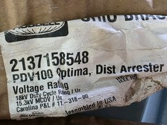 Hubbell Ohio Brass PDV100 Optima Dist Surge Arrester 18kV/ 15.3kV MCOV