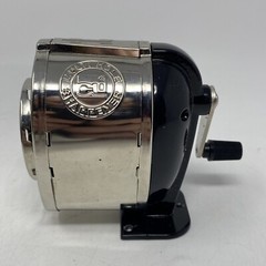 Heavy Duty Steel Pencil Sharpener, Multi-Size Holes (8), Silver, Mountable Used