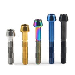 M6 Titanium Bolt Taper 10/16/18/20/25/30/35/40/45/50~65mm Allen Socket Cap Screw
