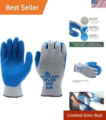 Atlas 300 Crinkle Grip Gloves for Construction & Gardening – Small