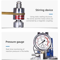 220 Bar High Pressure Reactor Lab Autoclave Vessel with Heating Stirring Lift