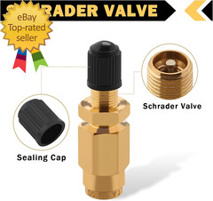 4 PCS 1/4″ Inflation Schrader Valve with Push to Connect for 1/4″ OD Air Line