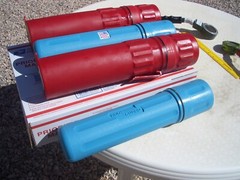 BLUE TRANSPORT CANISTER FOR GEIGER COUNTER PANCAKE PROBE 44-9 ; $22.00 + S/H