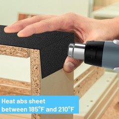 4 PCS Black ABS Plastic Sheet 12x16x1/8 Inch Dual Textured Rigid Moldable