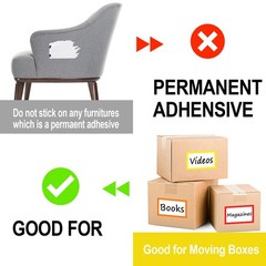 6 x 4 inch Large Moving Labels for Boxes, Blank 6 x 4 inches, A-color
