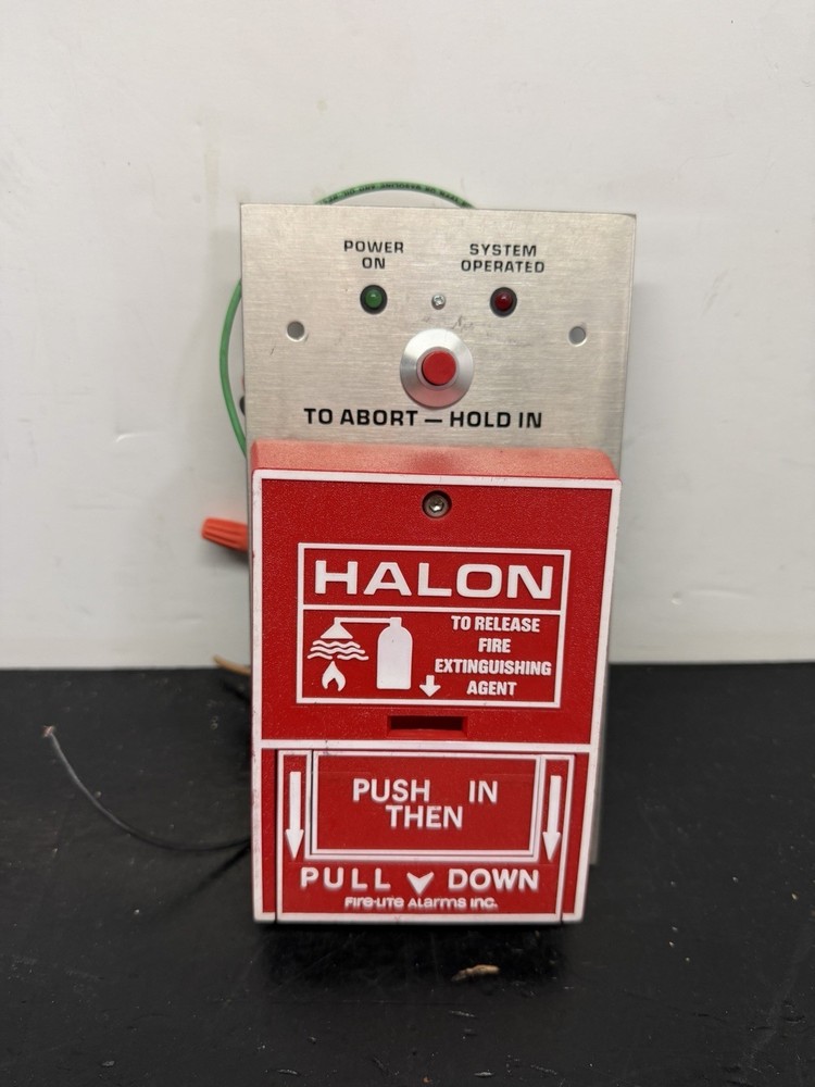 Fire Lite Alarms HRA-10 Halon Push Pull Abort Combo Alarm Station