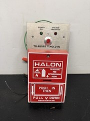 Fire Lite Alarms HRA-10 Halon Push Pull Abort Combo Alarm Station