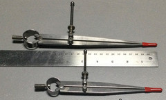 2 — L. S. Starrett Round Leg Compass Dividers over 6” and 8”