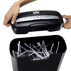 6 Sheet Strip-Cut Paper Credit Card Shredder Cd Dvd Office Commercial Reversing