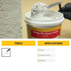 6-Pack Cryl Moisture-Resistant Acrylic Stucco Repair Patch – 1-Quart Solution