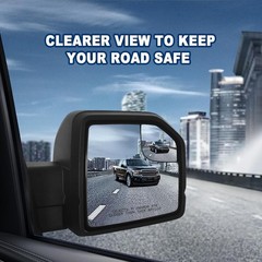 Right Passenger Side Door Mirror with Blind Spot Glass Assembly Fits 2015-2020 F