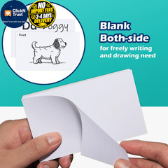 Blank Index Cards 3×5 Unlined Unruled Flash 3″ x 5″ (100 Count), White