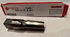3/8-18 NPT HSS 4 FLUTE BOTTOM PIPE TAP, 13408 BRUBAKER, NEW, USA