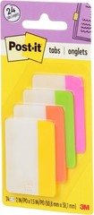 2 Inch x 1.5 Inch Repositionable Bookmark Tabs Assorted Bright Colors 24 Pack