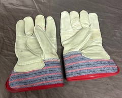 WORK GLOVES, LEATHER, 1 PACK OF 12 PAIRS, SIZE SMALL, NEW OLD STOCK