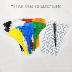 250pcs 6 inch Wire Zip Ties, Self-locking Nylon Cable Tags Labels, Multicolor