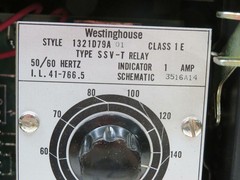WESTINGHOUSE SSV-T VOLTAGE RELAY INDICATOR CLASS 1E STYLE 1321D79A T187040