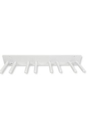 Wall Mounted Lead Apron Rack 8 Peg White Heavy Duty 20″ X-Ray Skirt Hanger