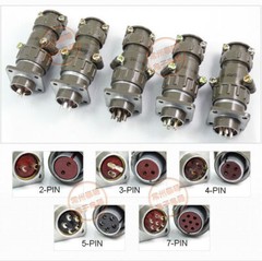 2-7 Pin P20 10-20Hz Male Connector+Female Plug Plug-type With Aviation Socket