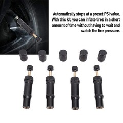 Adjustable Auto Stop Tire Deflator Kit 10-30 PSI Offroad Truck SUV ATV RV 4PC NE