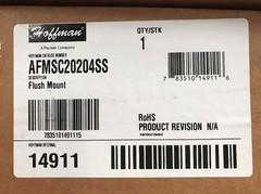 Hoffman AFMSC20204SS Stainless Flush Mount Enclosure, 20x20x4″ Brand New In Box