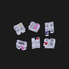 AZDENT Monocrystalline Sapphire Bracket Braces Ceramic MBT/ROTH 022 018 Hook 345