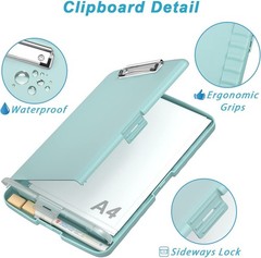 Contemporary Green Clipboard with Storage – Perfect for Meetings & Classrooms