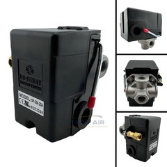 Heavy Duty Pressure Switch Air Compressor Control Valve 140-175 PSI 4 Port 25amp