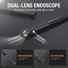 Inspection Camera Dual Lens Inspection Camera w/ Light NTS430 Teslong Borescope