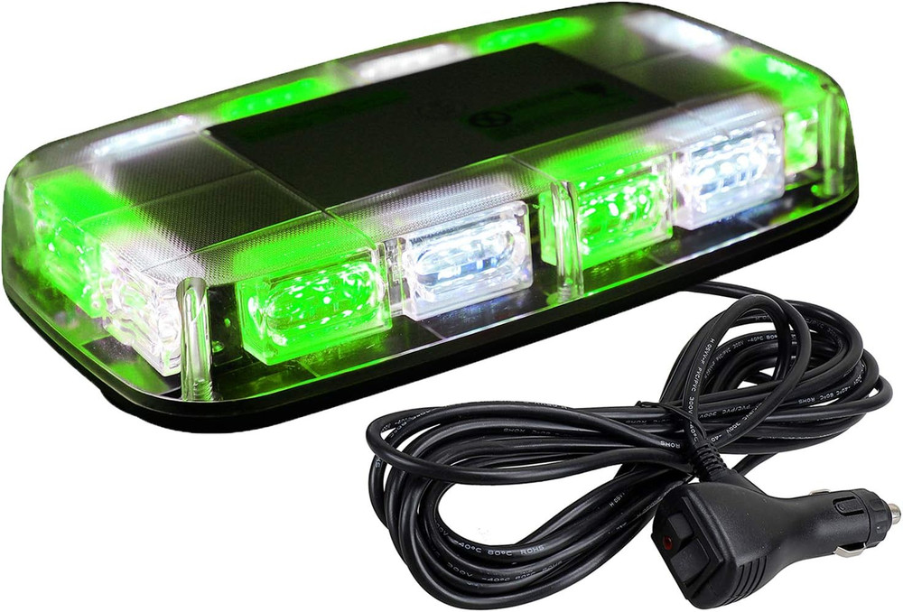 48-LED Roof Top Strobe Light Mini LED Bar Magnetic Base Emergency Safety Green