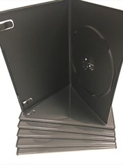 USDISC DVD Cases Slimline 7mm Premium, Single 1 Disc (Black) – 6 Pack